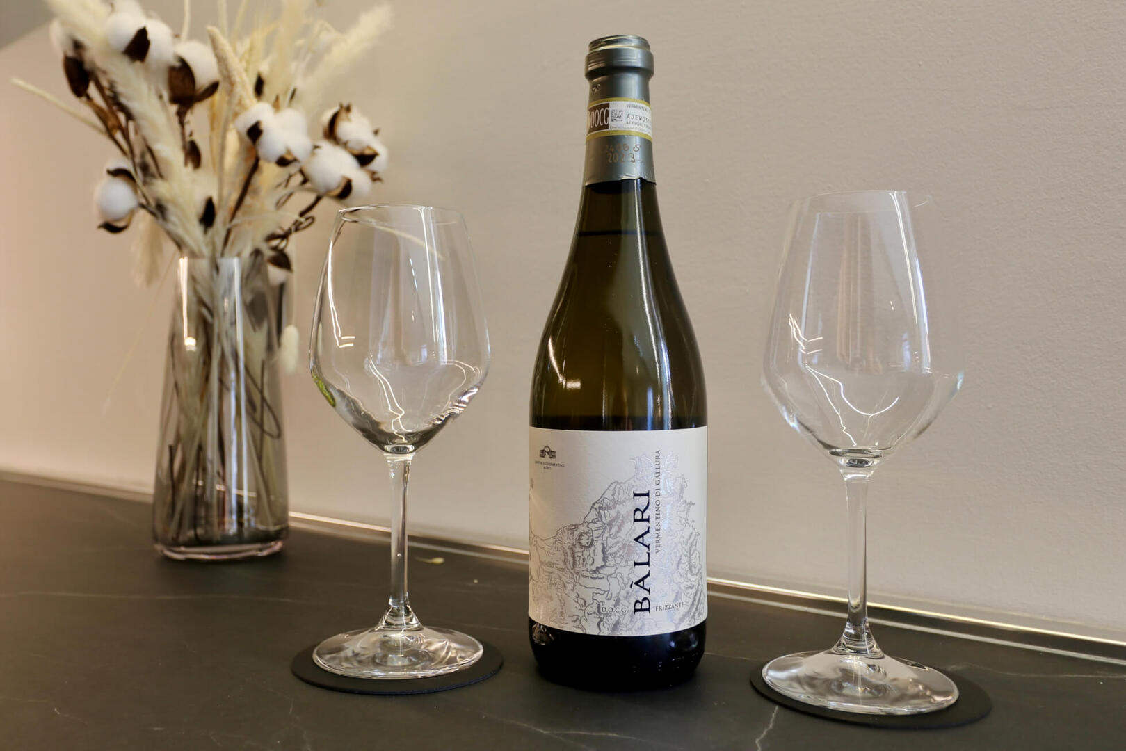 Your welcome gift from RENTAL12. Fantastic local wine from Cantina del Vermentino.